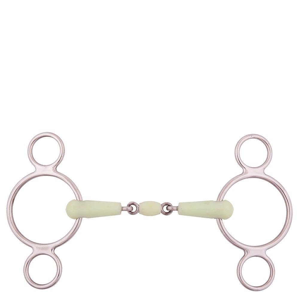 Mors BR double cassé 3 anneaux Apple Mouth pour cheval sensible