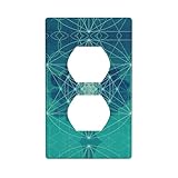 Poezjzw Cubierta de pared con patrón de icono espacial del árbol de la vida, placa de pared decorativa de 4.5 x 2.75 pulgadas para áreas residenciales y comerciales
