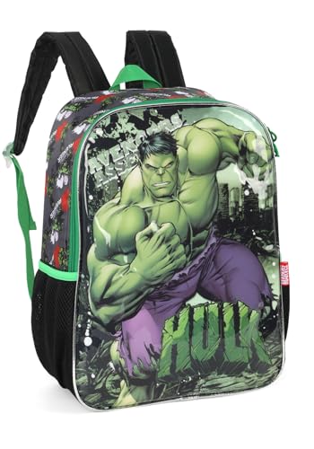 Mochila Costas Escolar Disney Vingadores Hulk Licenciada - Verde