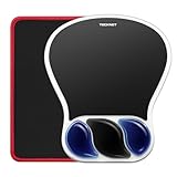 TECKNET Mauspad, 280 x 210 mm Gaming Mousepad mit Wasserdicht und Rutschfester Gummi für PC-Büro, Arbeit, Gaming, Studium, Laptop, Computer, Zuhause-Rot