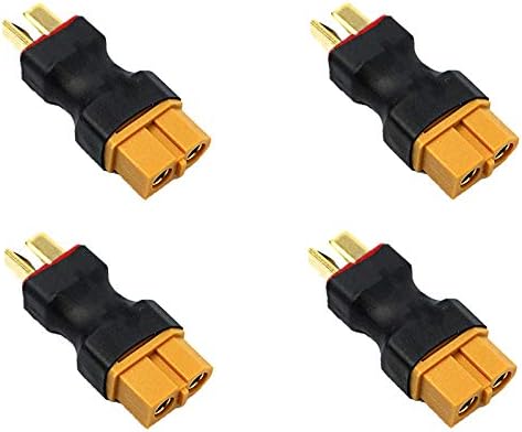 Juego De 2 Adaptadores Traxxas A T-Dean Con Conectores Dorados – Macho Y Hembra, A Prueba De Polaridad Inversa Para Baterías Lipo Y Cables RC