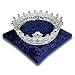 Resonant Energies 6.5 Inch Square Dark Blue Crushed Velvet Tiara & Crown Display Pillow Stand, TPV38M