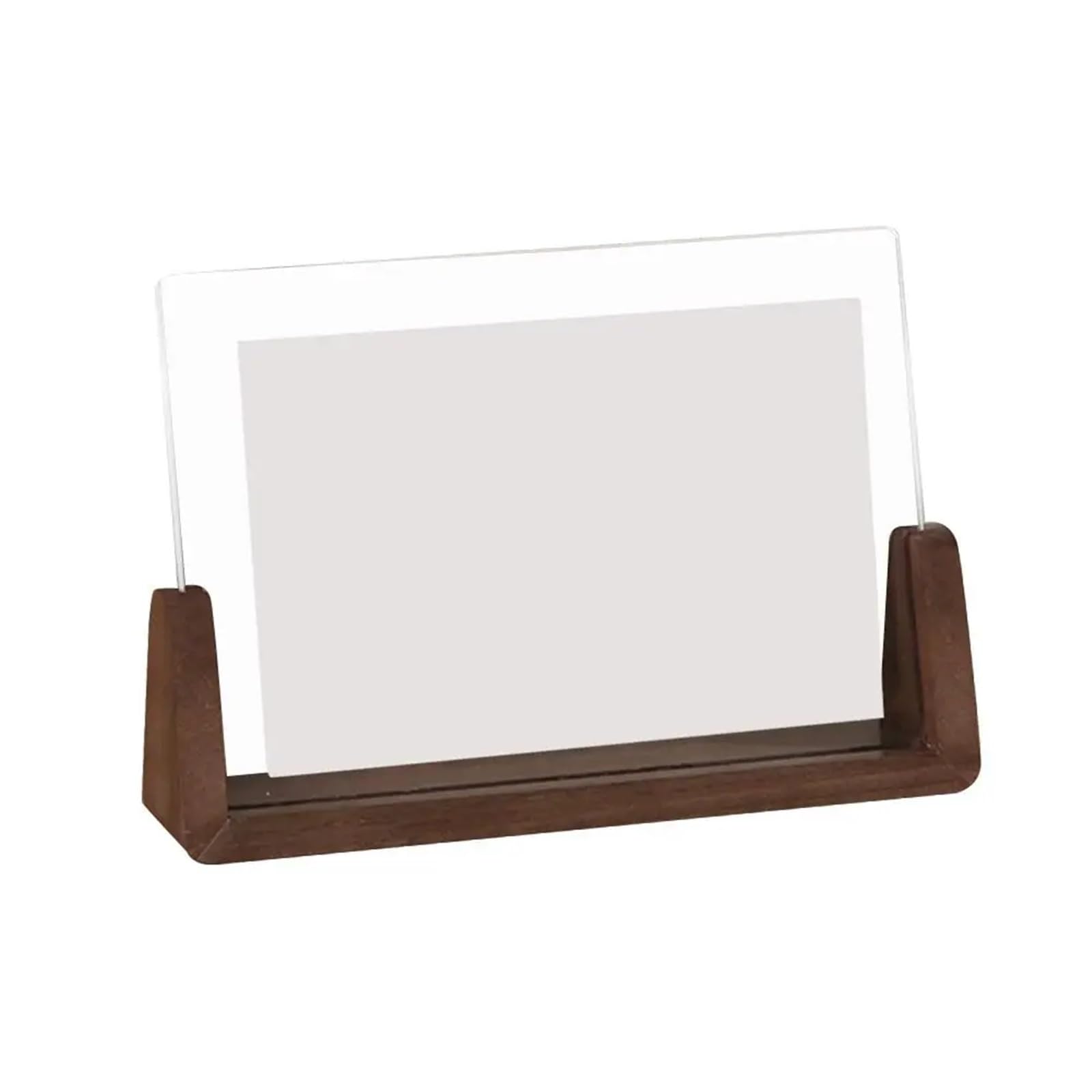 DAJGRHE Photo Frame Creative Photo Frame U Shape Transparent Desktop Wood Wedding Pictures(12.7x17.8cm-4)
