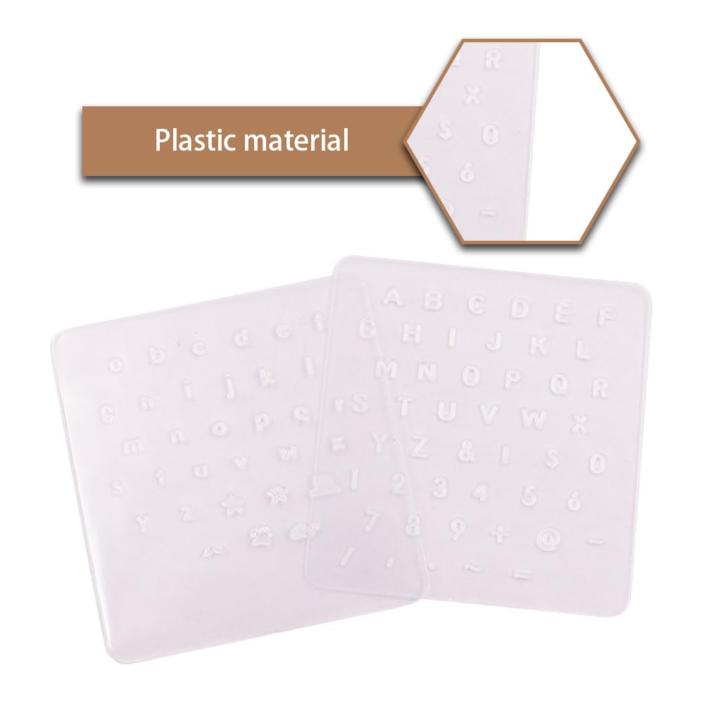 Number and Letter Stamp Punch Set Leather Embossing Stamp Transparent Leather Alphabet Stamp for Leather Jackets Bags Shoes Belts Wallets - Image 3