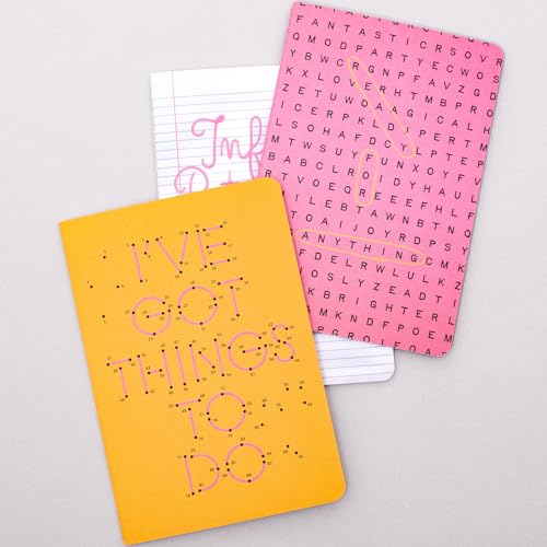 Lot de 3 carnets de notes à couverture souple 32 pages lignées - 3