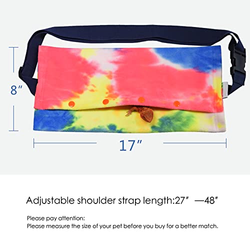 Image of LIKZINWA Small Animal Sling Carrier,Small Animal Bag for Bearded Dragons Lizards and Reptile with Adjustable Strap (Red+Schoolbag)