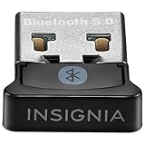 Insignia USB Bluetooth 5.0 Adapter for PC, Dongle Receiver, Plug and Play, Nano Compact Design, EDR & BLE, Supports Windows 11/10/8.1/7 for Desktop, Laptop, PS5/PS4/Xbox Controller