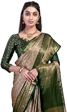 Traditional Banarasi Silk Saree with Golden Zari Woven Border