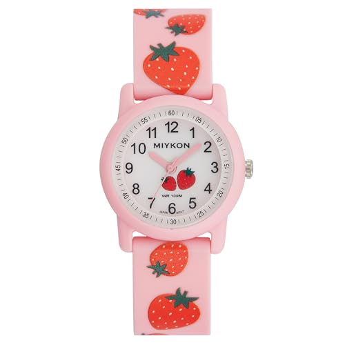 Miykon Kids Watches for Boys and Girls - Educational Gift for Kids Aged 3-15 Toddlers Preschoolers and Children - Easy to Read Analog Watch Soft Resin Band Japan Quartz 100M Water Resistant
