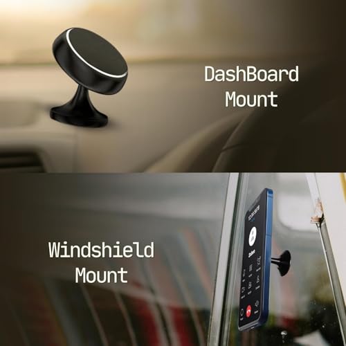 Image of Regor Magnetic Mobile Holder for Dashboard| Round Car Mount Stand with Strong Magnetic | 360 Adjustable Magnetic Cell Phone Holder | Compatible with All Smartphones iPhone Android - Black