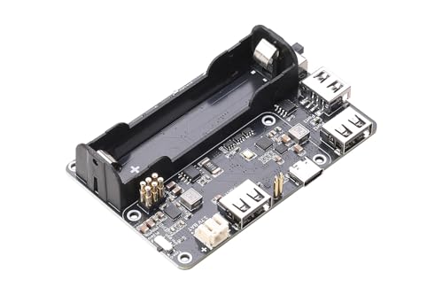 Pi Zero UPS HUB HAT pour Raspberry Pi Zero Series, carte d'extension USB 2.0 à 3 ports avec alimentation de secours, support Ba-ttery 18650, gestion intelligente de charge et de décharge