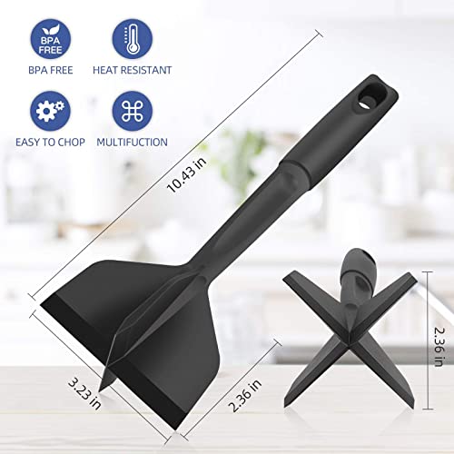 Meat Chopper, Hamburger Chopper, Premium Heat Nylon Resistant Meat Masher, Ground Beef Smasher, Meat Chopper For Ground Beef, Turkey, Meat, Potato Masher Kitchen Gadgets & Utensil #TOP2