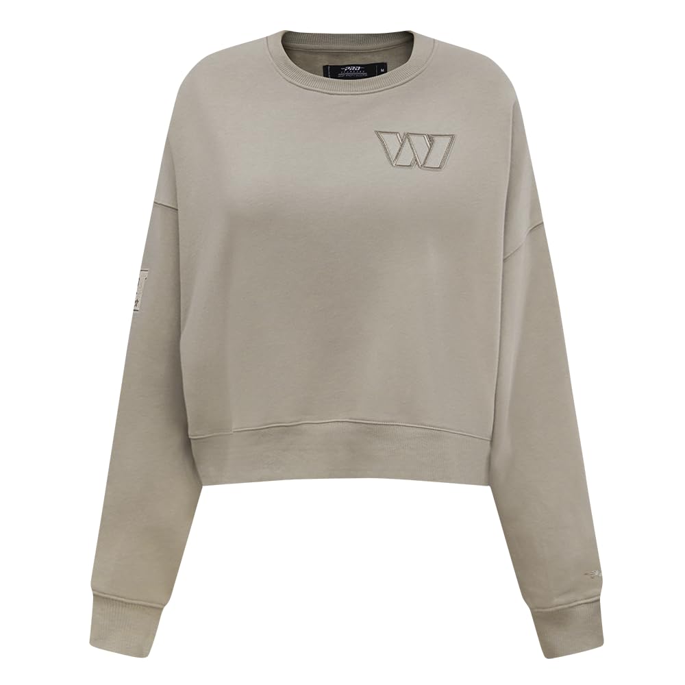 Pro Standard Womens NFL Washington Commanders Neutral Crewneck Sweatshirt Taupe M