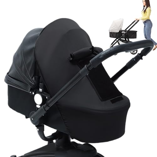 Pram Sun Shade - Sun Shade for Stroller | UV Protection Canopy for Pushchair | 360-Degree Shielding Stroller Cover | Rain Cover for Pram Accessories for Daily Travel, Picnic, Shopping, Camping