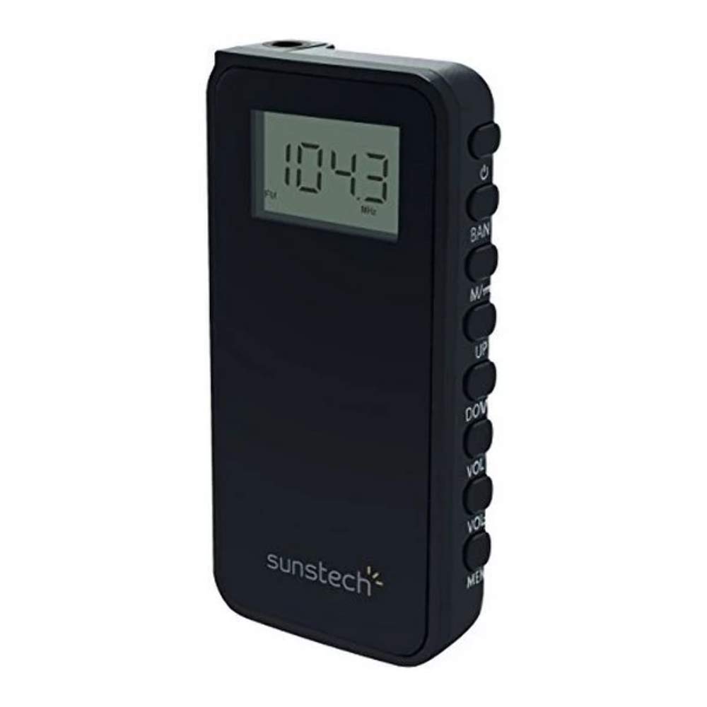 Sunstech RPD23 Digitales Taschenradio, Am/FM, Schwarz