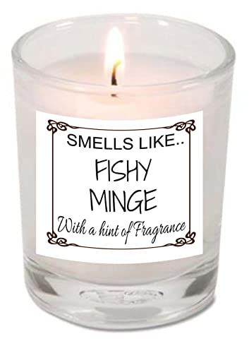 Smells Like Fishy Minge Candle Rude Candle, Funny Offensive Candle