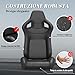 2 Pcs Universal Bucket Racing Seats, PVC Leather Adjustable Car Seats with Dual Sliders, 2 Headrest Pillows 22.04'' W x 36.6'' H x 21.6'' D