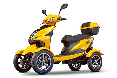 Deluxe Canyon High-Performance Electric Mobility Scooter 4 Wheels - For Seniors and Adults Comes w/Rear Lockbox Storage Up to 15Mph 40 Miles Driving Range Power Versatile Recreational Electric Scooter