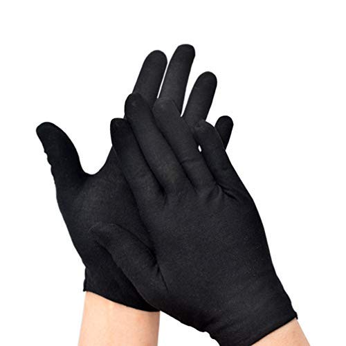 Buy Black 100 Cotton Moisturising Gloves Pack of 1 Pair For Dry