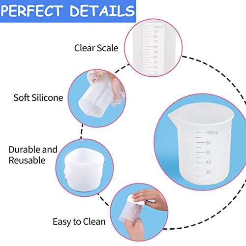 Image of HASTHIP Silicone Resin Measuring Cups 36 Pcs Kit with Mixing Bowl | Easy Pouring and Mixing, Helps Reduce Spills and Waste, Flexible Silicone, Reusable Design, Customer Support Included