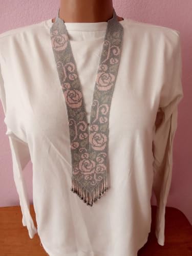 Collier ukrainien Gerdan à fleurs en perles, le cadeau fait main idéal - 3