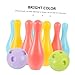 BESPORTBLE 1 Set Bowling Plastic Bowling for Indoor Recreational Plaything Develop Motor Skills with Pins and Balls Fun for Family and Friends