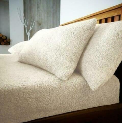 INSAFIANS Teddy Fleece Extra Deep Fitted Sheet Cozy, Warm, and Fluffy Bed Sheets, Duvet Covers, Pillowcases (