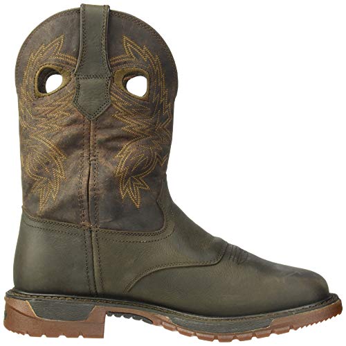 Rocky Men's Original Ride Flx Western Boot, Dark Brown Crazy Horse, 14 Wide #TOP5