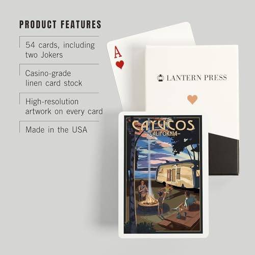 Baraja de poker Retro Cayucos California 52 cartas miniatura 3