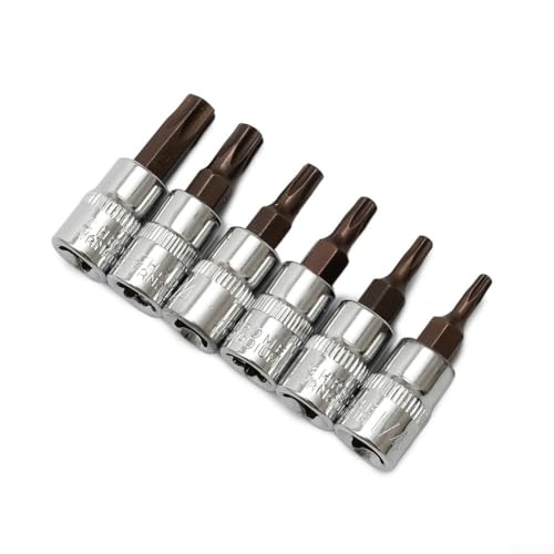 Juego de 6 piezas de vástago hexagonal de 4 pulgadas para destornillador Torx para -T40, llave de vaso para reparación de cajones de muebles del hogar, herramienta de acero al cromo vanadio