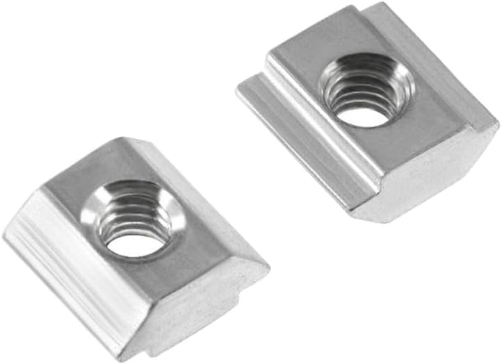 20PCS T Sliding Nut Block Square Nuts M3 M4 M5 M6 for 2020 Aluminum Profile Slot Zinc Coated Plate Aluminum Compatible with Printer Parts