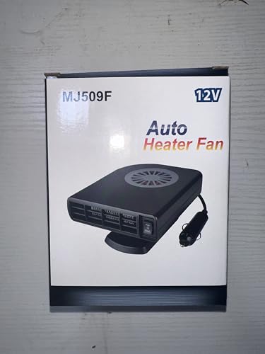 Uwelliky Auto Heizlüfter 12V 120W Tragbare Auto Heizung, 2 in 1 Heizung Kühlung, Autoheizung Fenster Entfroster Demister, 360° Drehbar Schnelleheizung Zusatzheizung, die in Stecker Zigarettenanzünde