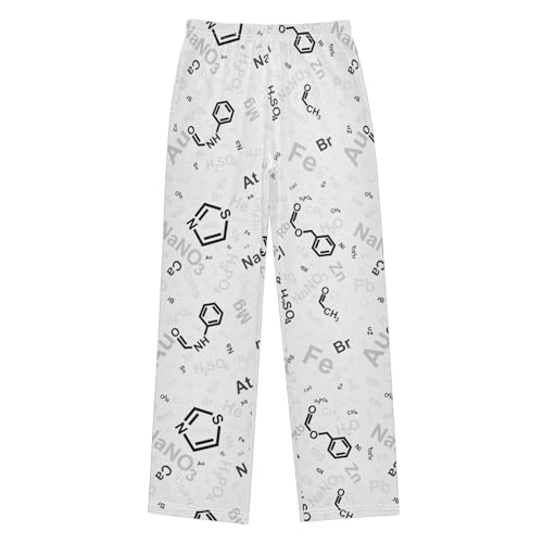 ZZXXB Molecule Formula Boys Long Pants Soft Trousers Elastic Waist Kids Lounge Bottoms with Pockets S-XL