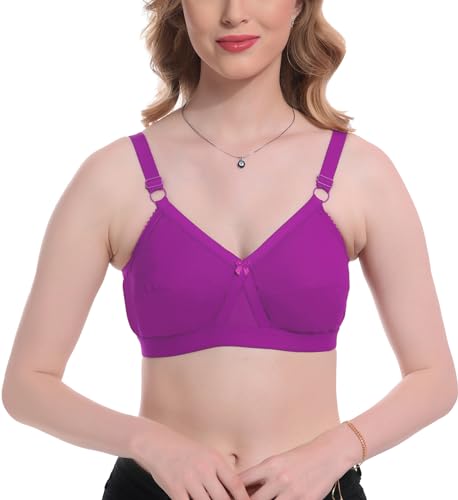 Image of Elina Women's 100% Cotton Regular Full Coverage T-Shirt Bra (Enora)