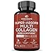 Super-Absorb Multi Collagen Pills (Type I II III V X) Organic Herbs and Bioperine - Anti-Aging, Hair, Skin, Nails, Joints - Hydrolyzed Collagen Peptides Protein Supplement for Women Men (90 Capsules)