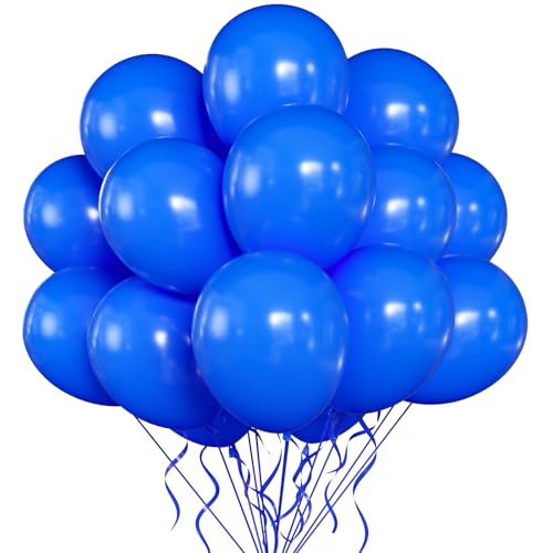 Yehnda Ballon Bleu 100Pièces 12Pouces en Latex Hélium pour Anniversaire Mariage Baby Shower Thème Bleus Fête