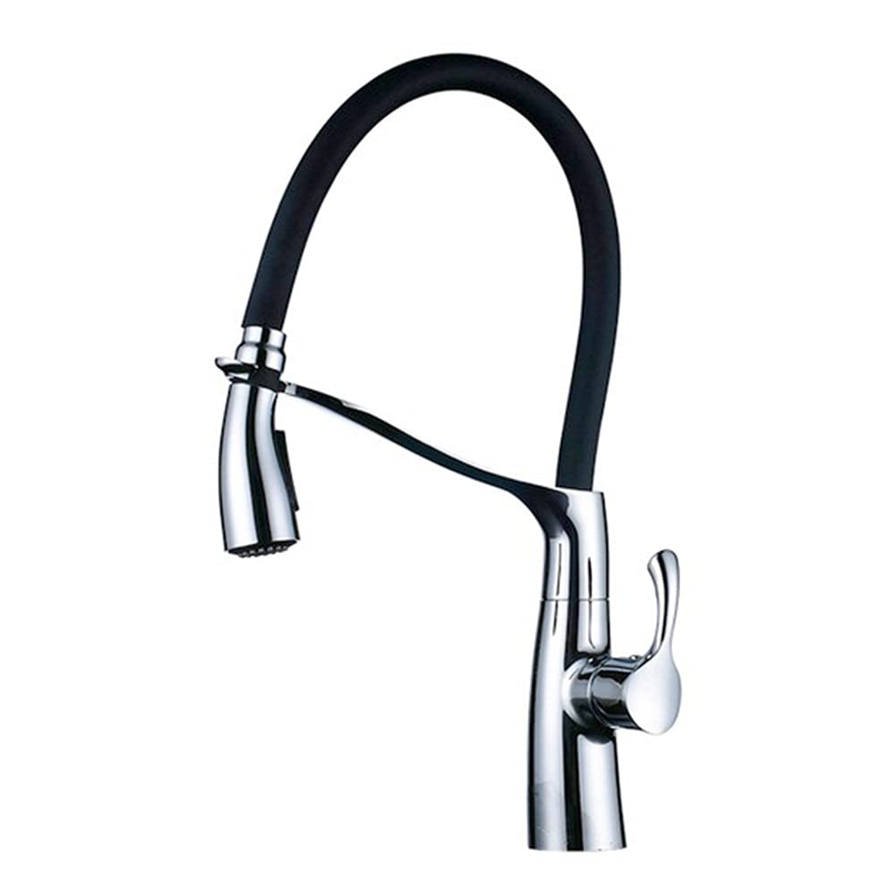Robinet d'évier de cuisine en bronze noir avec douchette extractible pour bar et ferme