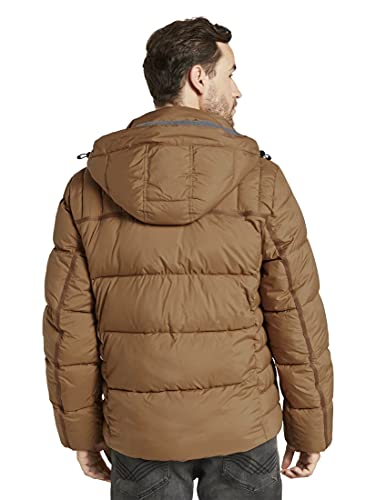 TOM TAILOR Giacca con Cappuccio, Uomo, Marrone