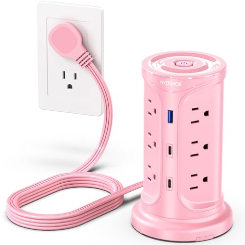 Tower Power Strip Surge Protector with 12 Outlets 3 USB Ports(2 Type C)