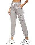 2. Pantalon deporte mujer largo con cinturilla elástica y cordón, puede ajustar la circunferencia de la cintura según sus necesidades, y también es muy conveniente de ponerse y quitarse.