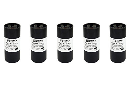 TEMCo 378-454 uF Start Capacitor 110-125V 50/60 Hz