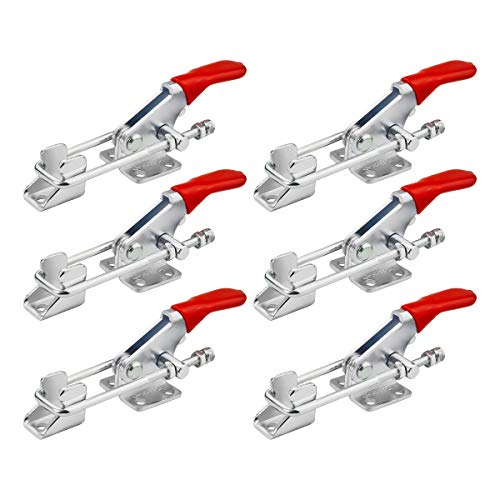 BNYZWOT Toggle Clamp 40323 Heavy Duty Hand Tool Quick Release Metal Holding Capacity Latch Type 360 Pounds 6Pcs