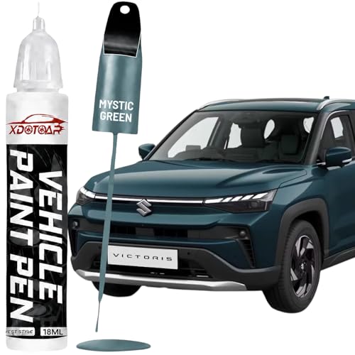 Image of xdotoar Maruti Suzuki Victoris MYSTIC GREEN (ZNZ) Touch Up Paint Pen | Car Scratch Remover & Paint Chip Repair | Exact Color Match | Quick Dry Formula | Rust Protection | 18ml
