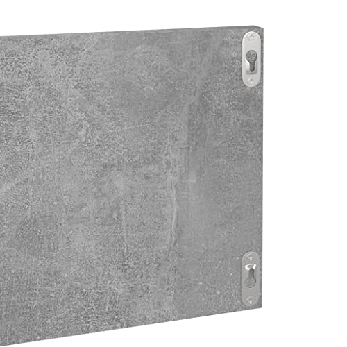 Étagère murale au design épuré gris béton bois d'ingénierie résistant x2 - 8