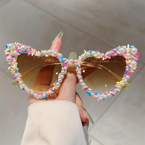 Lunettes de soleil dégradées multicolores au design violet chic - 3
