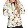 VOSERY Little Birds Women's Hoodies Pullover - Long Sleevve Lightweight Sweatshirts for Women with Pocket, Black, XL #4