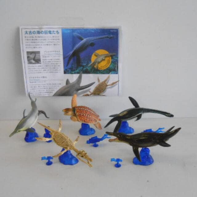 ♯Kui14IZカプセルQ恐竜発掘記プレシオサウルス全5種 恐竜 発掘