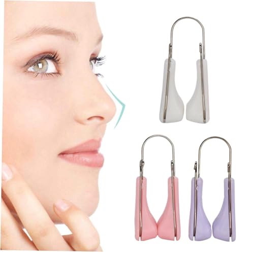 Nose Shaper Lifter Clip - 3Pcs Silicone Rhinoplasty Device for Natural Nose Beauty Up & Correcting with Soft Safety Material