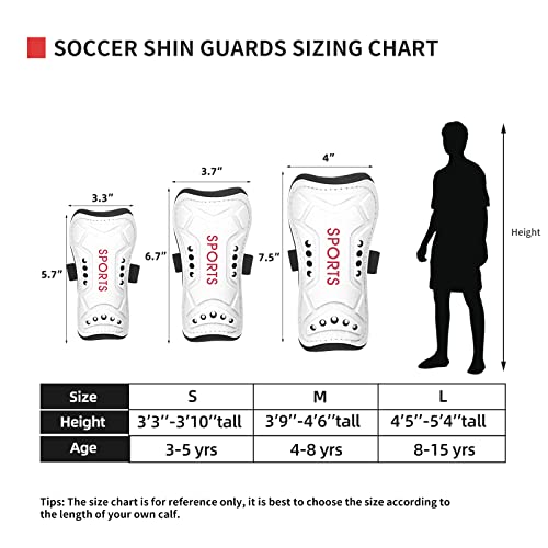 Aimisicar Soccer Shin Guards Toddler Kids Youth, Shin Pads And Long Soccer Socks For 3-15 Years Old Boys And Girls For Football Games, Lightweight And Breathable Soccer Equipment, 2 Pack #TOP6