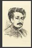 Porträt von Albert Einstein - Max Liebermann: Hardcover Notizbuch, Liniert, 160 Seiten, 15,24 cm x 22,86 cm (ca. A5 Größe)